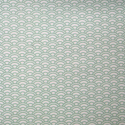 Printed Cotton SAIJO White / Celadon